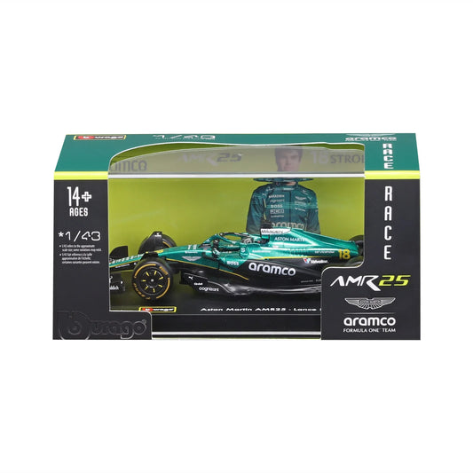 1:43 Race Formula Aston Martin AMR25 w/ driver (2025) Stroll #18