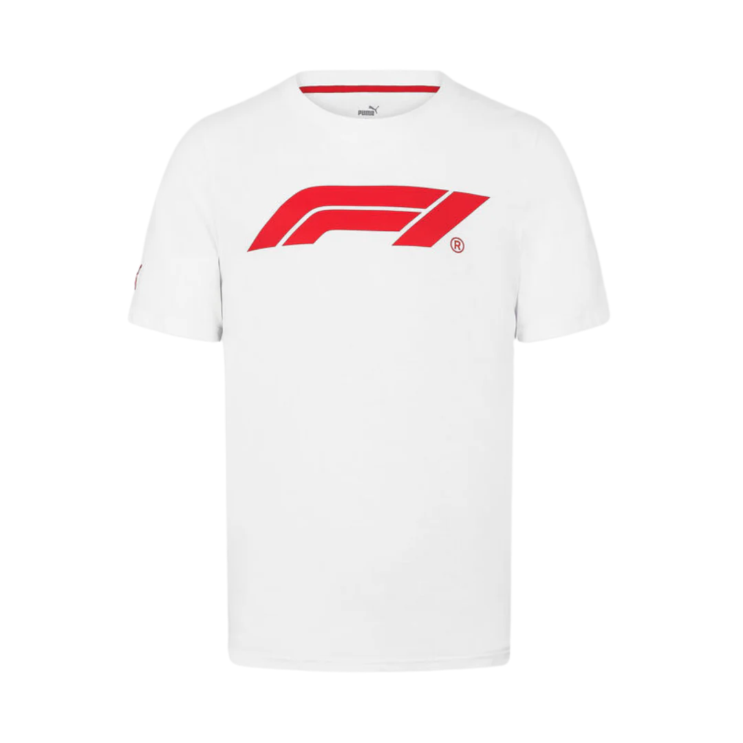 F1 FW MENS LARGE LOGO TEE WHITE