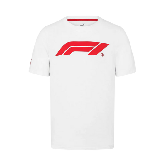 F1 FW MENS LARGE LOGO TEE WHITE