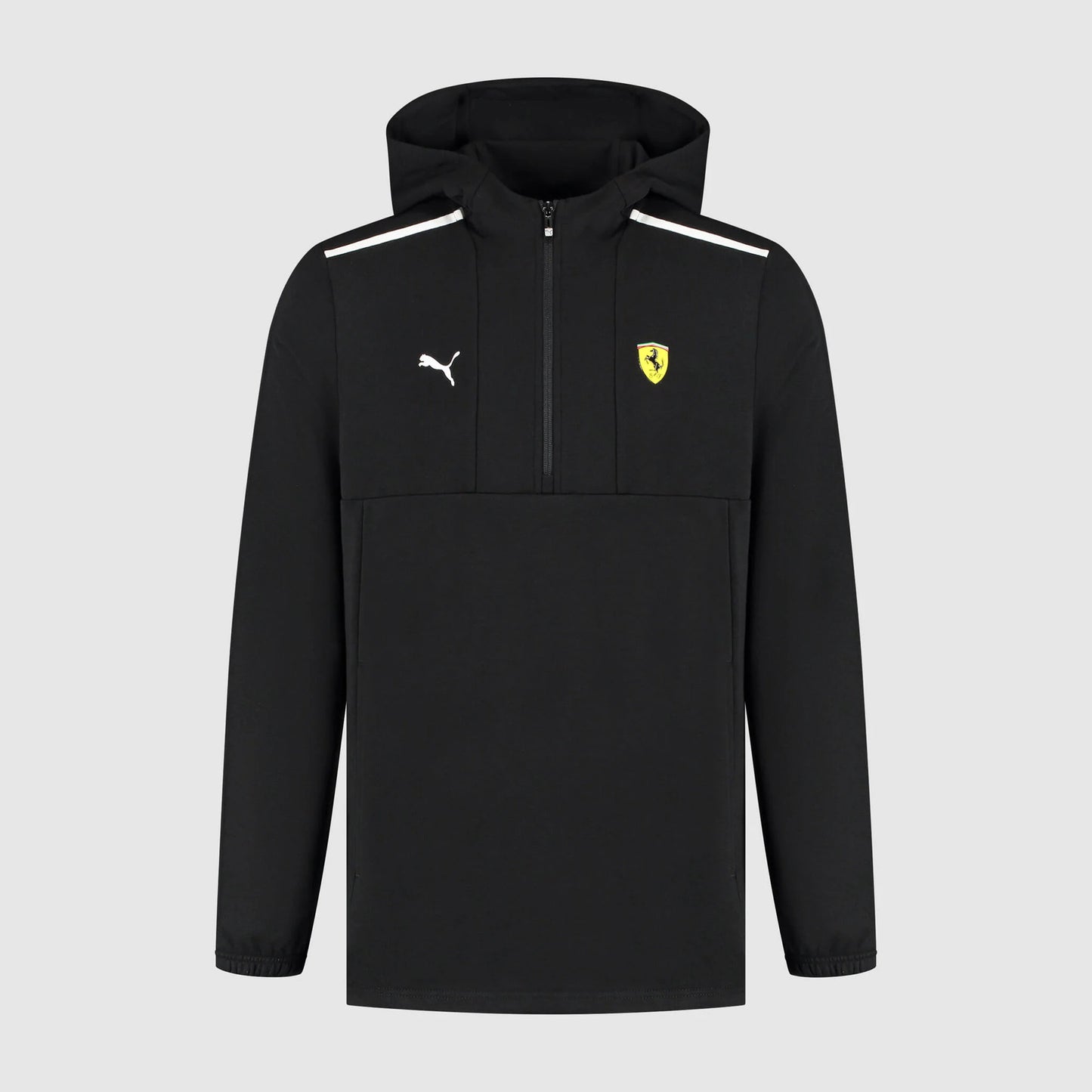 FERRARI FANWEAR 1/4 ZIP SWEAT NEGRA