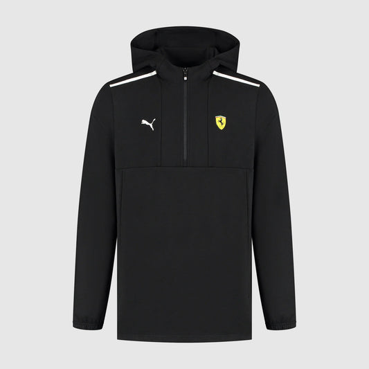FERRARI FANWEAR 1/4 ZIP SWEAT NEGRA