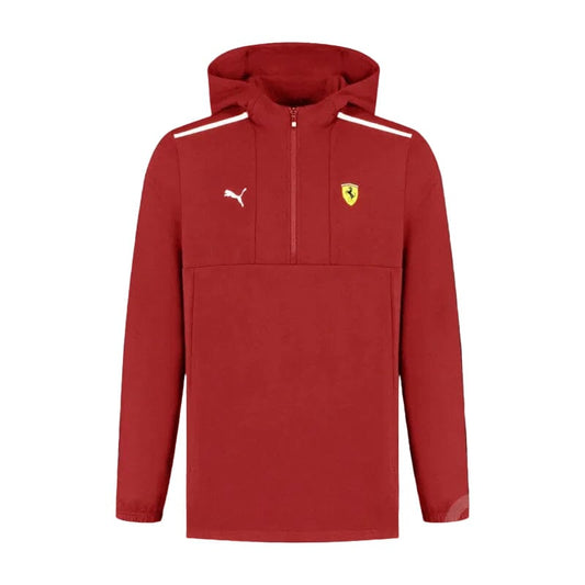 FERRARI FANWEAR 1/4 ZIP SWEAT ROJA