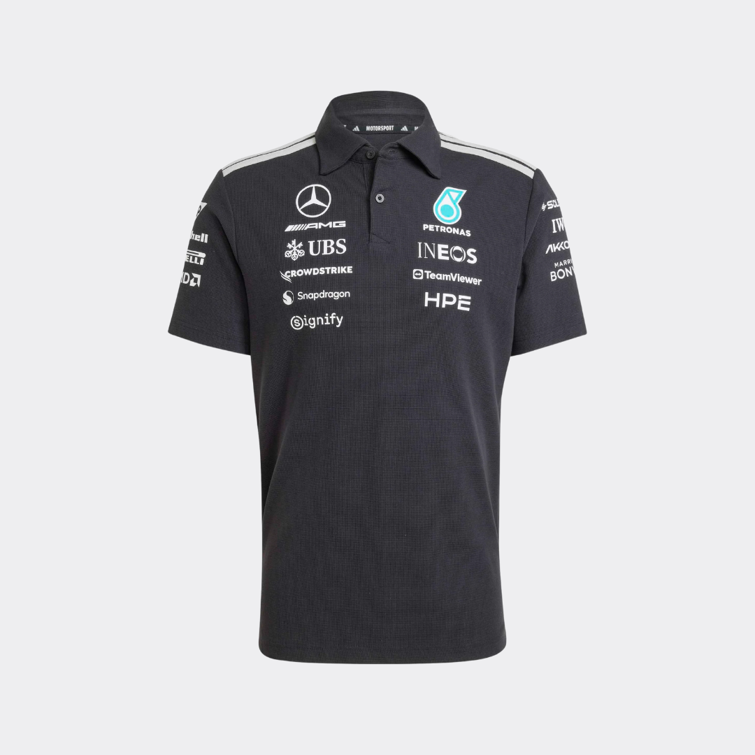 Playera Polo Mercedes-AMG Petronas F1 Team 2026 Oficial Negra